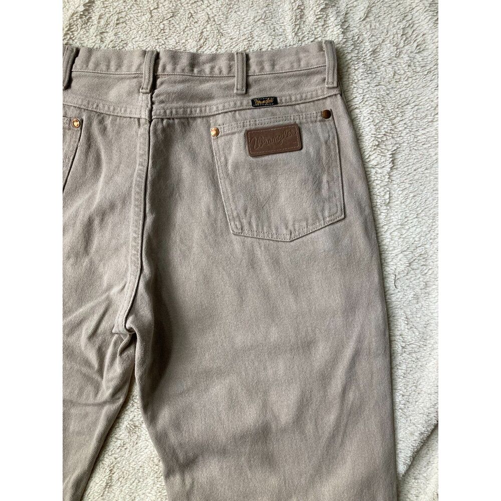 Tan Vintage USA Made Wrangler Denim Jeans Western Streetwear 34x30 936TAN Cowboy